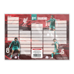 Órarend egylapo, Liverpool, 25 db/csomag, Nebulo Író- irodaszer, papíráru Nebulo
