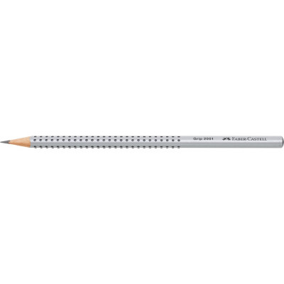 Grafitceruza H, háromszögletű GRIP 2001 Faber-Castell ezüst test
