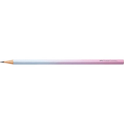 Grafitceruza B, háromszögletű színátmenetes Faber-Castell égkék-rózsa test