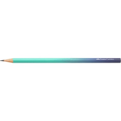 Grafitceruza B, háromszögletű színátmenetes Faber-Castell türkiz-kék test