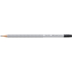 Grafitceruza B,radíros háromszögletű GRIP 2001 Faber-Castell ezüst test Író- irodaszer, papíráru Faber - Castell