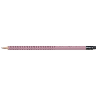 Grafitceruza B,radíros háromszögletű GRIP 2001 Faber-Castell rózsa test