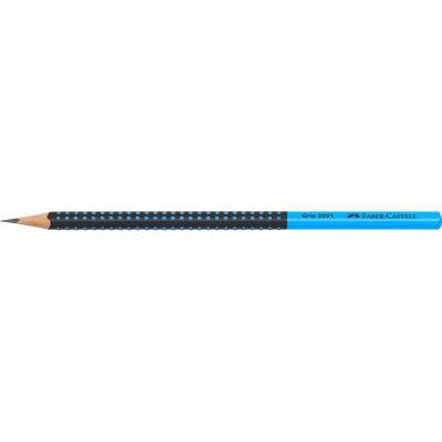 Grafitceruza HB,kéttónusú háromszögletű GRIP 2001 Faber-Castell fekete/kék test