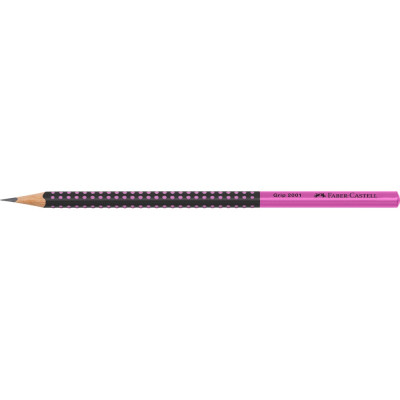 Grafitceruza HB,kéttónusú háromszögletű GRIP 2001 Faber-Castell fekete/rózsaszín test