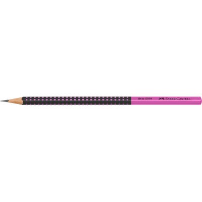 Grafitceruza HB,kéttónusú háromszögletű GRIP 2001 Faber-Castell fekete/rózsaszín test