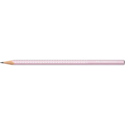 Grafitceruza B,háromszögletű SPARKLE metál Faber-Castell rózsa test