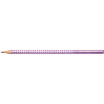 Grafitceruza B,háromszögletű SPARKLE metál Faber-Castell lila test