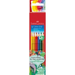 Színes ceruza készlet háromszögletű GRIP Faber-Castell 6klf. szín Író- irodaszer, papíráru Faber - Castell