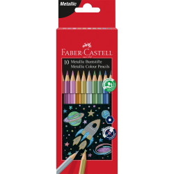 Színes ceruza készlet hatszögletű metál Faber-Castell 10klf. szín Író- irodaszer, papíráru Faber - Castell