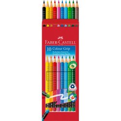 Színes ceruza készlet háromszögletű GRIP Faber-Castell 10klf. szín Író- irodaszer, papíráru Faber - Castell