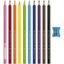 Színes ceruza készlet háromszögletű Jumbo Faber-Castell 10klf. szín