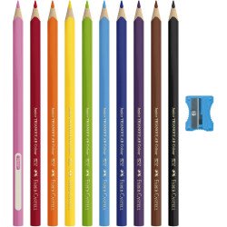 Színes ceruza készlet háromszögletű Jumbo Faber-Castell 10klf. szín Író- irodaszer, papíráru Faber - Castell