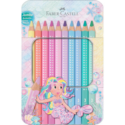 Színes ceruza készlet háromszögletű SPARKLE Faber-Castell 10klf. szín