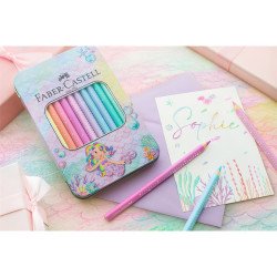 Színes ceruza készlet háromszögletű SPARKLE Faber-Castell 10klf. szín Író- irodaszer, papíráru Faber - Castell