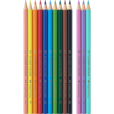 Színes ceruza készlet hatszögletű UNIKORNIS + matrica Faber-Castell 10+3klf. szín