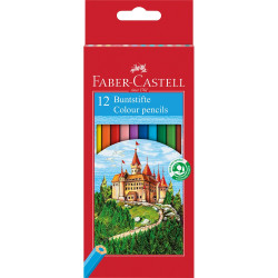 Színes ceruza készlet hatszögletű kastélyos Faber-Castell 12klf. szín Író- irodaszer, papíráru Faber - Castell