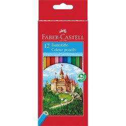 Színes ceruza készlet hatszögletű kastélyos Faber-Castell 12klf. szín Író- irodaszer, papíráru Faber - Castell