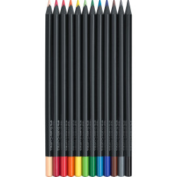 Színes ceruza készlet háromszögletű BLACK EDITION Faber-Castell fekete test 12klf. szín Író- irodaszer, papíráru Faber - Castell