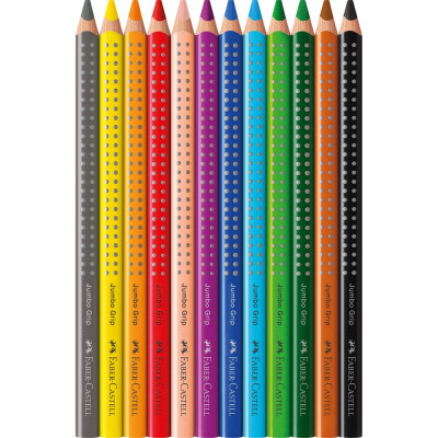 Színes ceruza készlet háromszögletű GRIP Jumbo Faber-Castell  12klf. szín