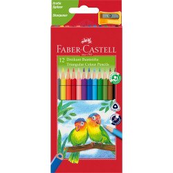 Színes ceruza készlet háromszögletű Junior papagáj Faber-Castell + 12klf. szín Író- irodaszer, papíráru Faber - Castell