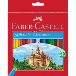 Színes ceruza készlet hatszögletű kastélyos Faber-Castell  24klf. szín Író- irodaszer, papíráru Faber - Castell