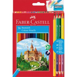 Színes ceruza készlet bicolor hatszögletű +grafit +hegyező Faber-Castell 36db+3+1klf. szín Író- irodaszer, papíráru Faber - Castell