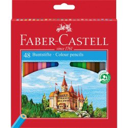 Színes ceruza készlet hatszögletű kastélyos  Faber-Castell 48klf. szín Író- irodaszer, papíráru Faber - Castell