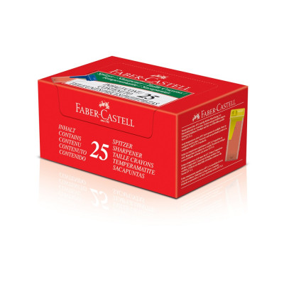 Hegyező 1 lyukú műanyag, tartályos 125LV Faber-Castell átlátszó test vegyes színben