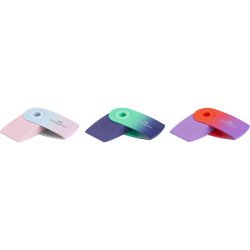 Radír műanyag tartóban mini színátmenetes SLEEVE Faber-Castell égkék-rózsa,türkiz-kék,piros-lila Író- irodaszer, papíráru Faber - Castell