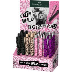 Golyóstoll POLY BALL Leo leopárd mintás Faber-Castell 24 db/display Író- irodaszer, papíráru Faber - Castell