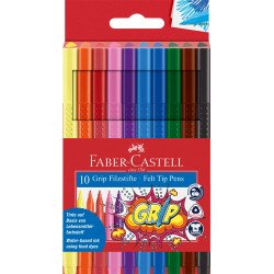 Rostirón, filctoll készlet, GRIP Faber-Castell 10 klf. szín Író- irodaszer, papíráru Faber - Castell