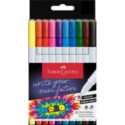 Rostirón, filctoll készlet, vastag GRIP Boldpen Faber-Castell 10 klf. szín Író- irodaszer, papíráru Faber - Castell