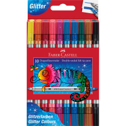 Rostirón, filctoll készlet, kétvégű csillámos Faber-Castell 10 klf. szín Író- irodaszer, papíráru Faber - Castell