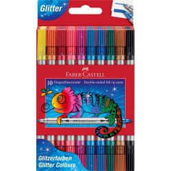 Rostirón, filctoll készlet, kétvégű csillámos Faber-Castell 10 klf. szín Író- irodaszer, papíráru Faber - Castell