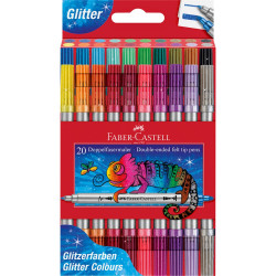 Rostirón, filctoll készlet, kétvégű csillámos Faber-Castell 20 klf. szín Író- irodaszer, papíráru Faber - Castell