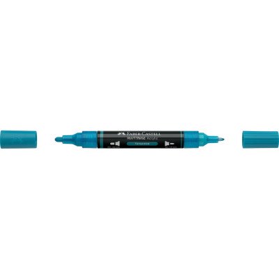 Akril marker kétvégű MULTIMARK 313 Faber-Castell türkiz