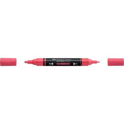Akril marker kétvégű MULTIMARK 124 Faber-Castell vörös