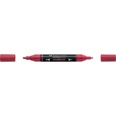 Akril marker kétvégű MULTIMARK 433 Faber-Castell piros bogyó