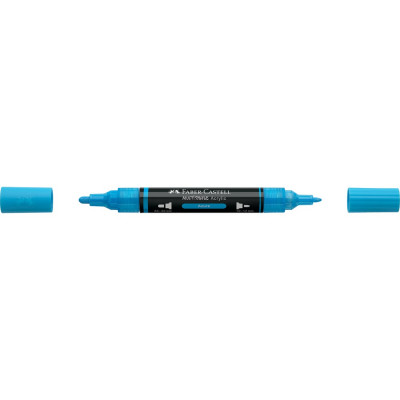 Akril marker kétvégű MULTIMARK 448 Faber-Castell azúrkék