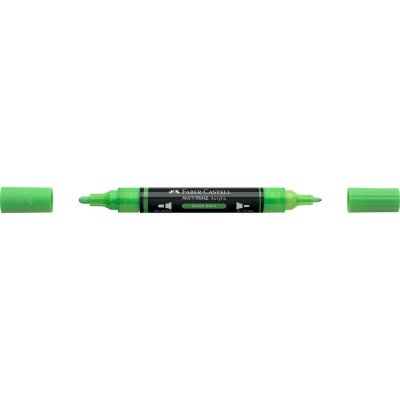 Akril marker kétvégű MULTIMARK 257 Faber-Castell neon zöld