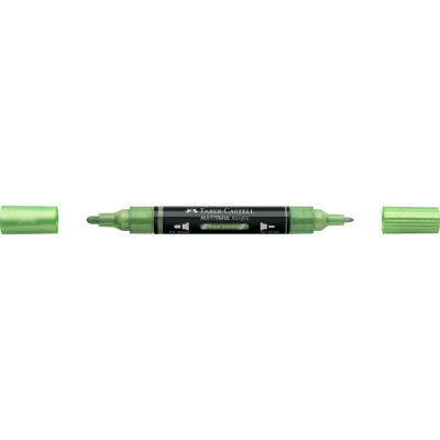 Akril marker kétvégű MULTIMARK 298 Faber-Castell metál zsályazöld