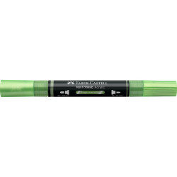 Akril marker kétvégű MULTIMARK 298 Faber-Castell metál zsályazöld