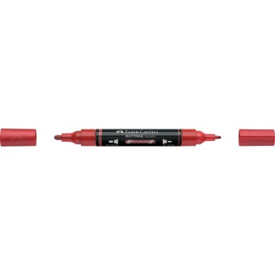 Akril marker kétvégű MULTIMARK 296 Faber-Castell metál piros