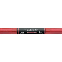 Akril marker kétvégű MULTIMARK 296 Faber-Castell metál piros