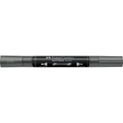 Akril marker kétvégű MULTIMARK 297 Faber-Castell metál acélszürke