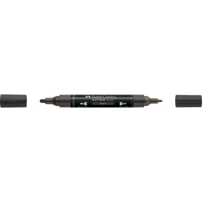 Akril marker kétvégű MULTIMARK 199 Faber-Castell fekete