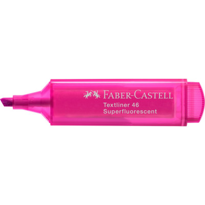 Szövegkiemelő 1-5mm vágott hegyű Faber-Castell 46 fluoreszkáló rózsaszín