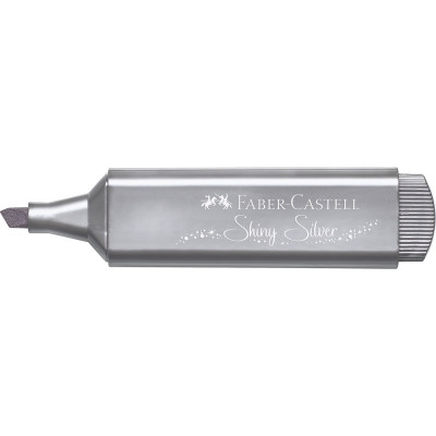 Szövegkiemelő 1-5mm vágott hegyű Faber-Castell 46 metál ezüst