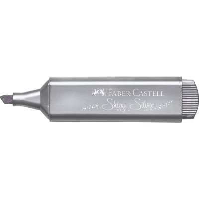 Szövegkiemelő 1-5mm vágott hegyű Faber-Castell 46 metál ezüst