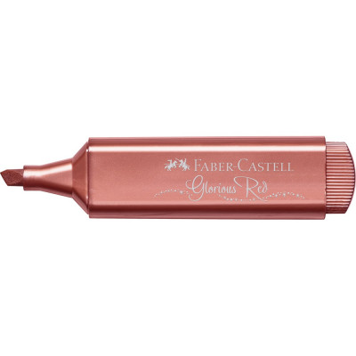 Szövegkiemelő 1-5mm vágott hegyű Faber-Castell 46 metál piros